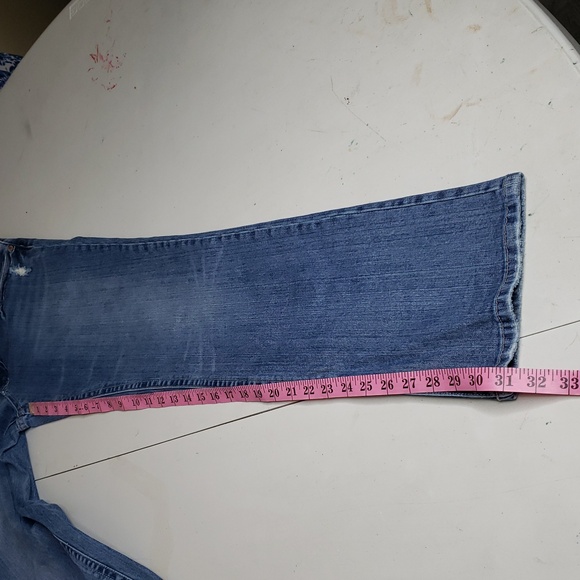 Vintage American Eagle Womens Straight 77 Low Rise Jeans Size 12 Y2K Cotton - Picture 14 of 16